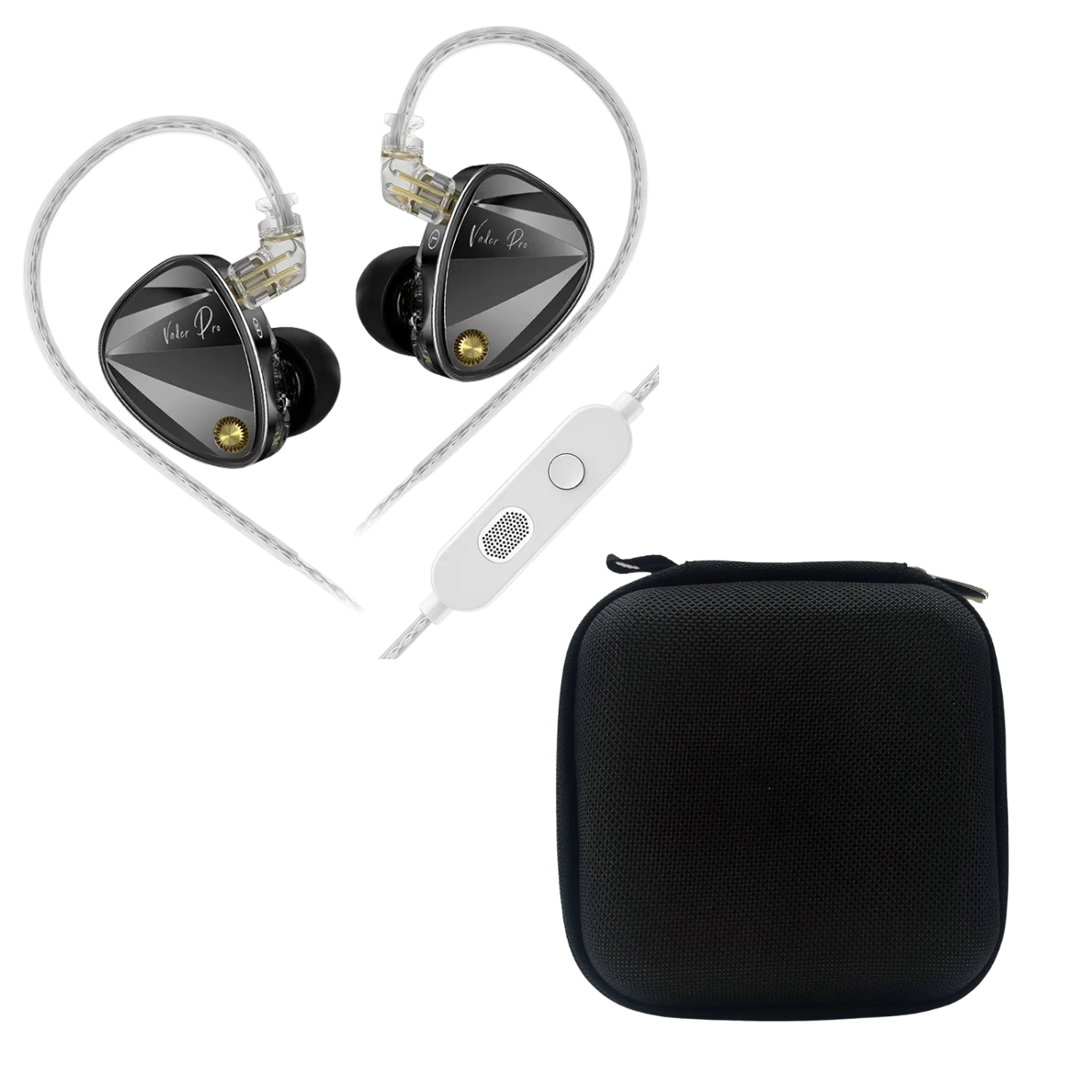 KZ Vader Pro IEM With Mic & EarAudio Carry Case