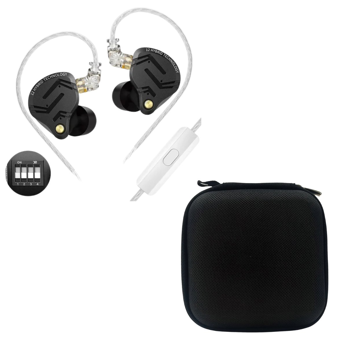 KZ ZS12 Pro X IEM With Mic & EarAudio Carry Case