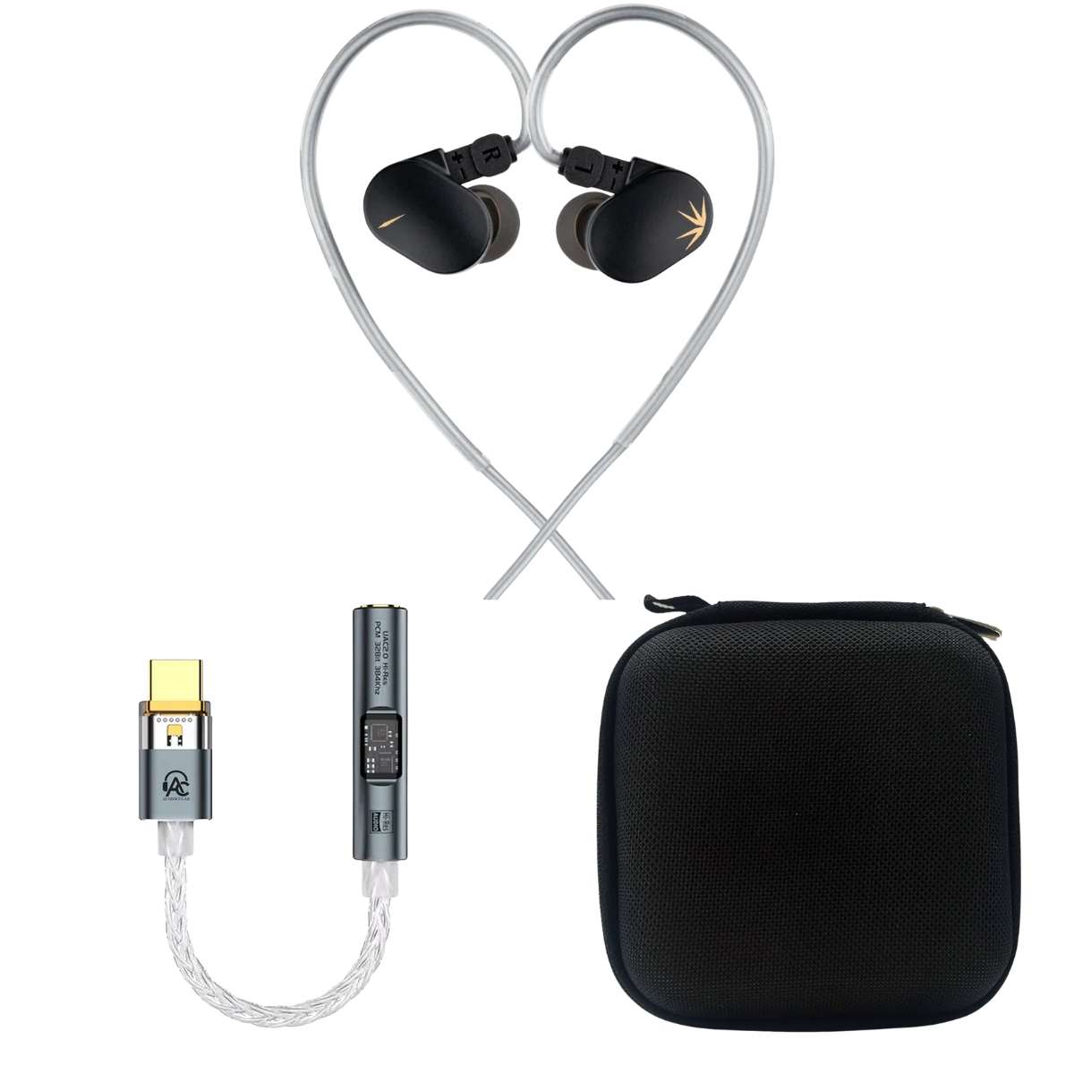 MOONDROP CHU II IEM 3.5mm, Audiocular Spark DAC & EarAudio Carry Case