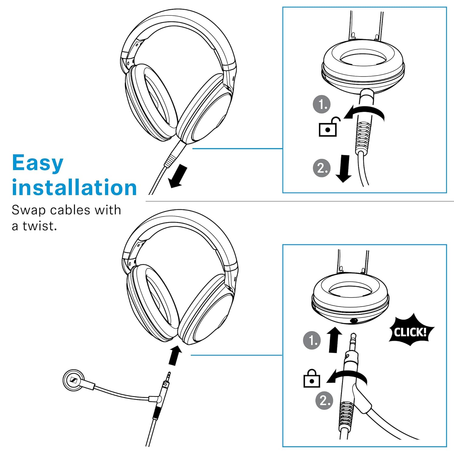 Sennheiser HD 500 Boom Arm Mic