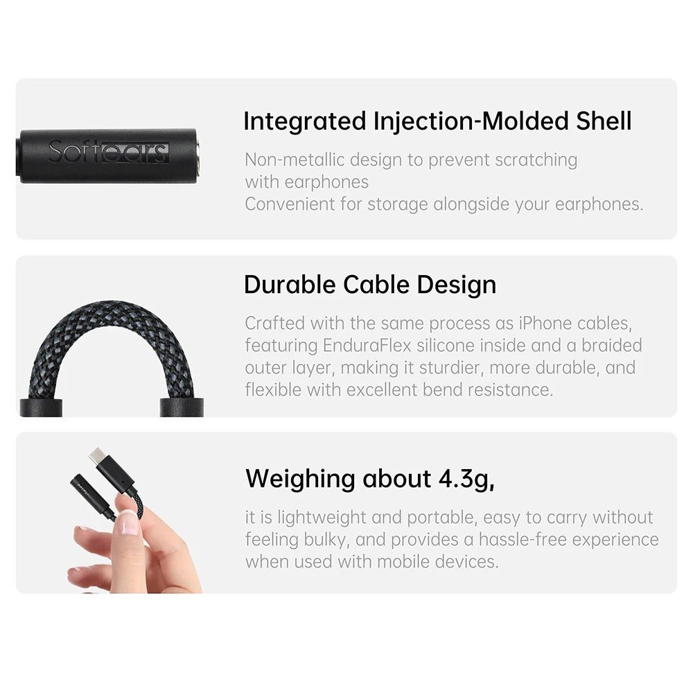 SOFTEARS S01 CS46L41 Type-C to 3.5mm Portable DAC dongle - The Audio Store