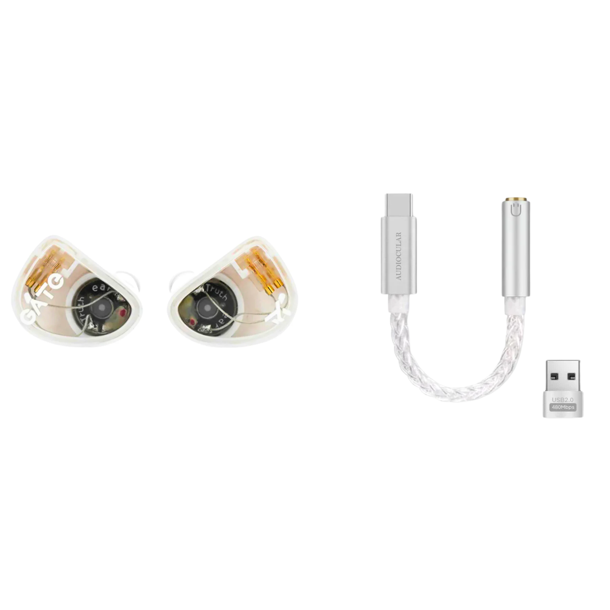 Truthear Gate IEM With Mic & Audiocular D07 DAC - The Audio Store