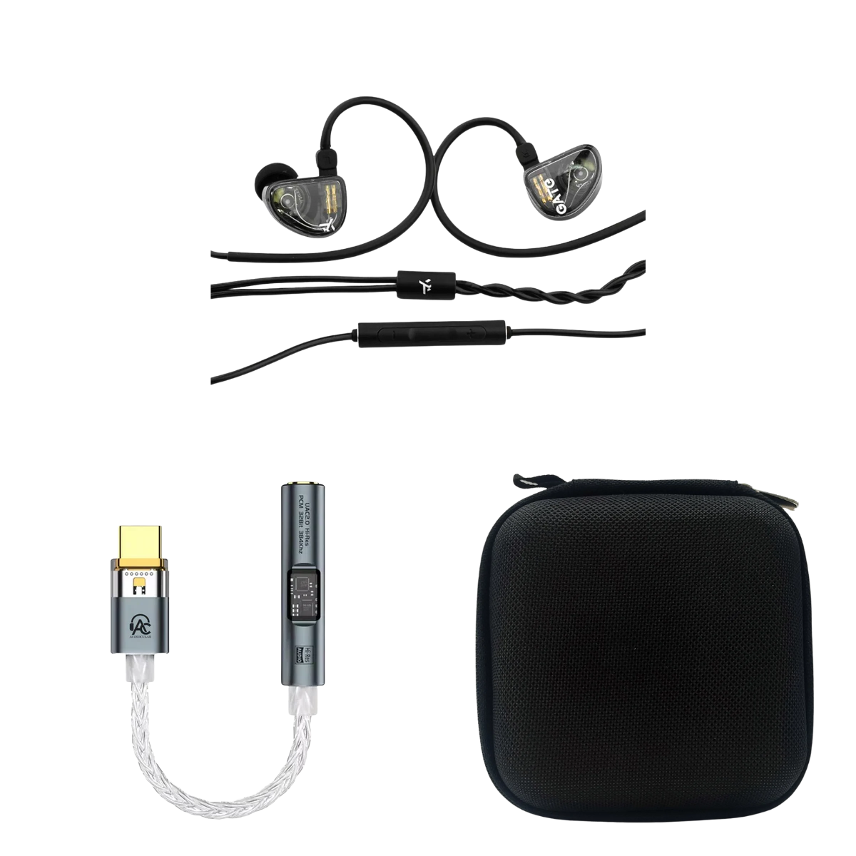 Truthear Gate IEM With Mic, Audiocular Spark DAC & EarAudio Carry Case