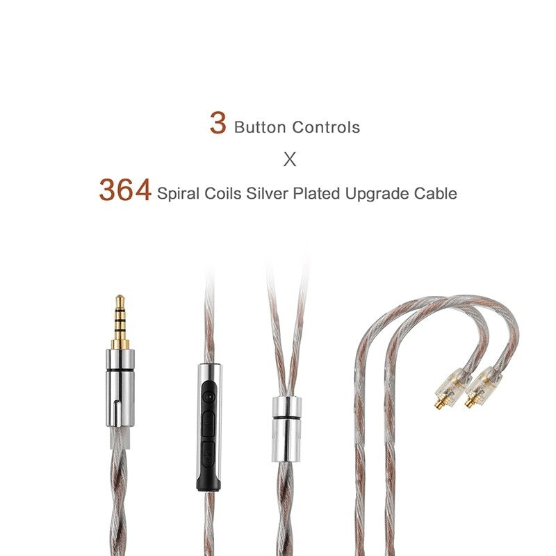JCALLY JC20 Upgrade Cable for IEM With Mic