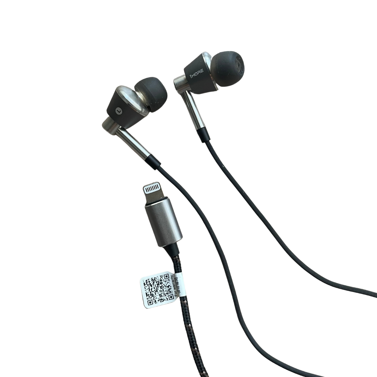 1MORE Triple Driver Lightning Earphones With In-built DAC, MIC & Volume Rockers - Silver (DEMO Unit)