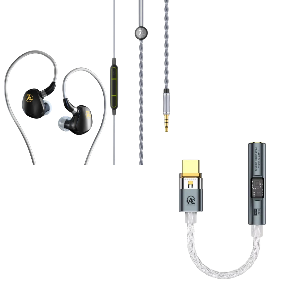 7HZ G1 IEM 3.5mm With Mic & Audiocular Spark DAC