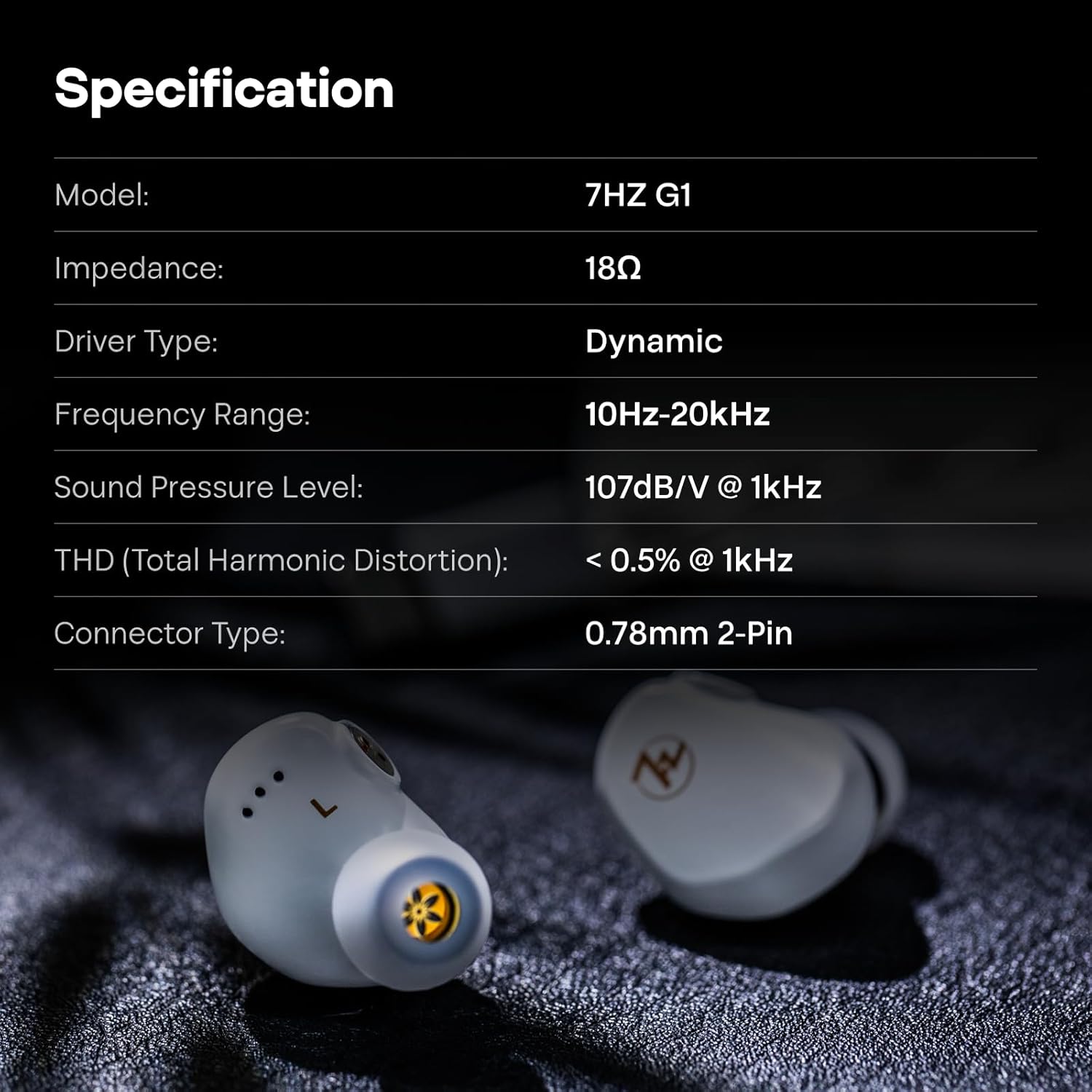 7HZ G1 Type-C IEM With Mic – Gaming & Hi-Res Audiophile Earphones