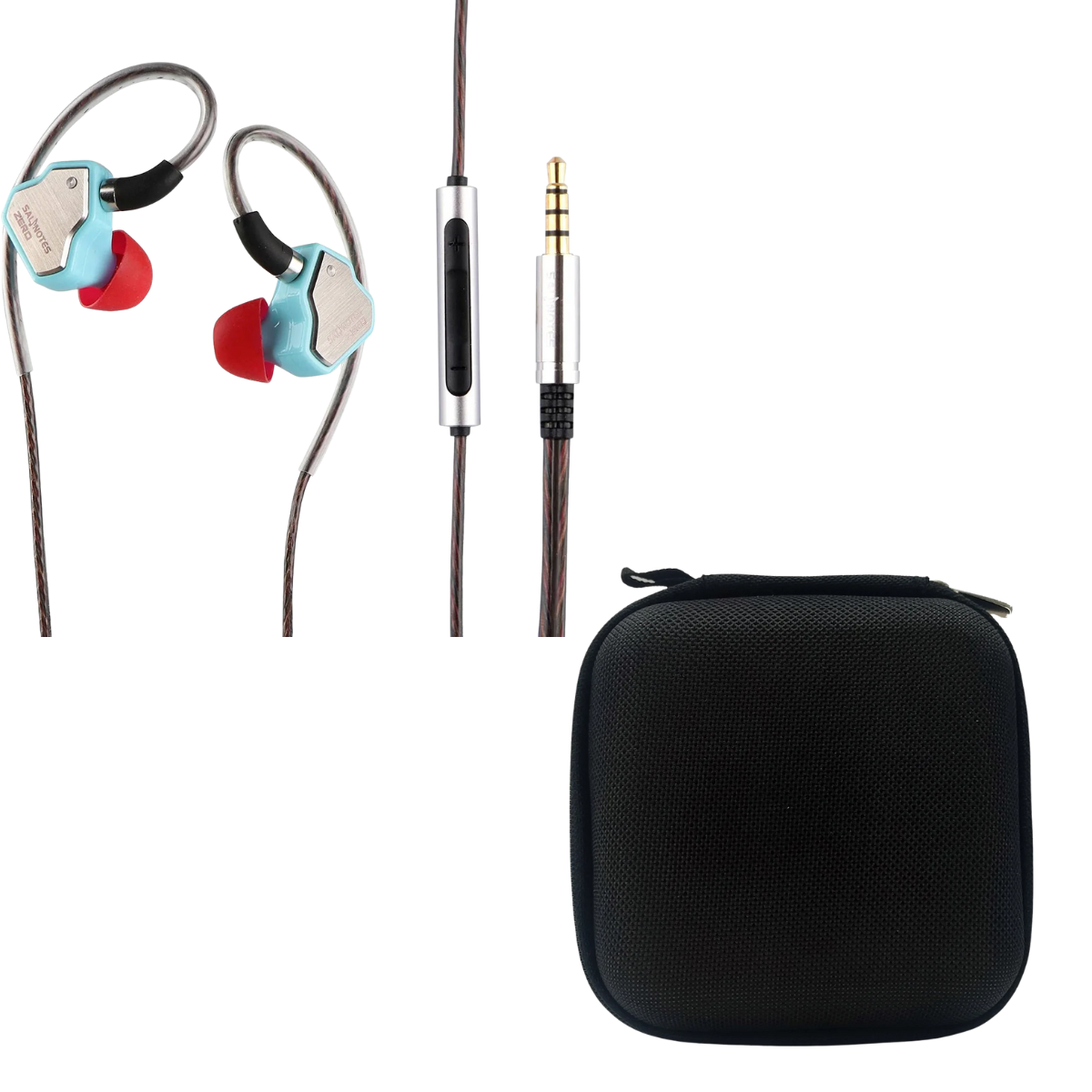 7HZ Salnotes Zero IEM With Mic 3.5mm & EarAudio Carry Case