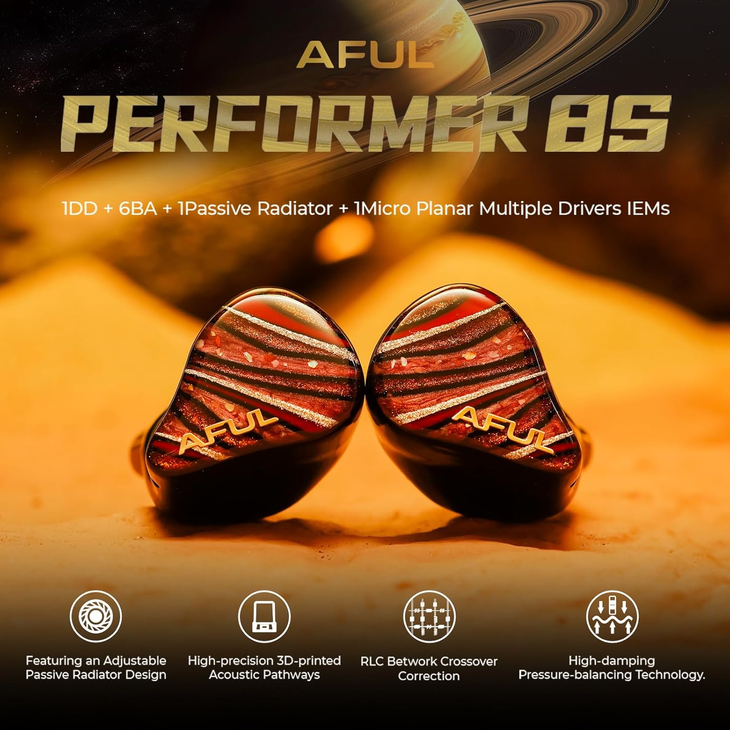AFUL Performer 7 IEM – 2DD+4BA+1 Planar Earphones, Audiophile Grade