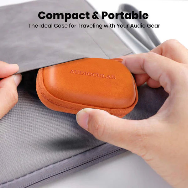 AUDIOCULAR AC41 Nano PU Leather Carry Case For In-ear monitors & Earphones
