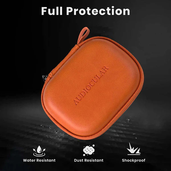 AUDIOCULAR AC41 Nano PU Leather Carry Case For In-ear monitors & Earphones
