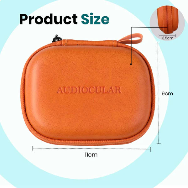 AUDIOCULAR AC41 Nano PU Leather Carry Case For In-ear monitors & Earphones