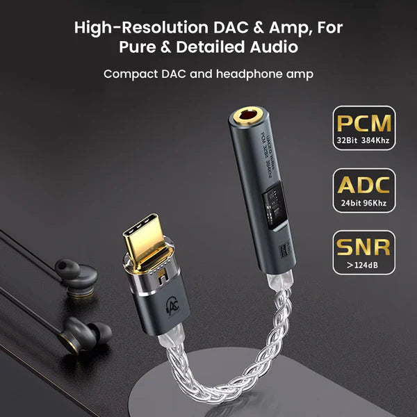 AUDIOCULAR SPARK Hi-Res Portable DAC Dongle CX31993 + MAX Amp
