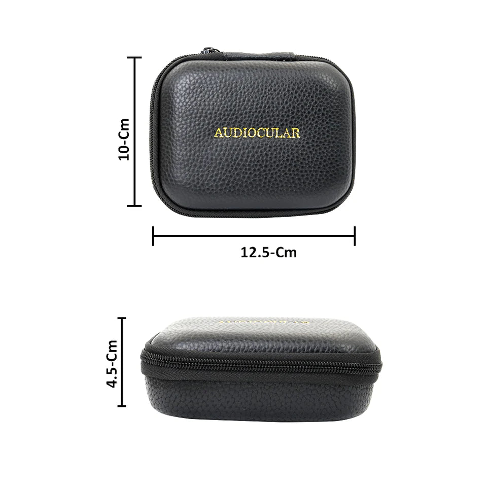 AUDIOCULAR AC-14 PU Leather Carry Case For Earphones and In-ear monitors