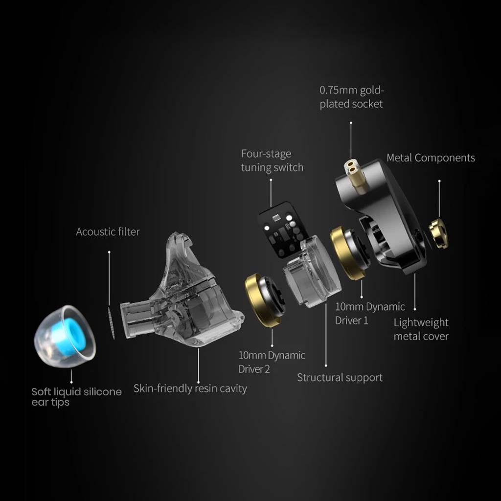 AUDIOCULAR X KZ Castor Pro X Type-C IEM With Mic
