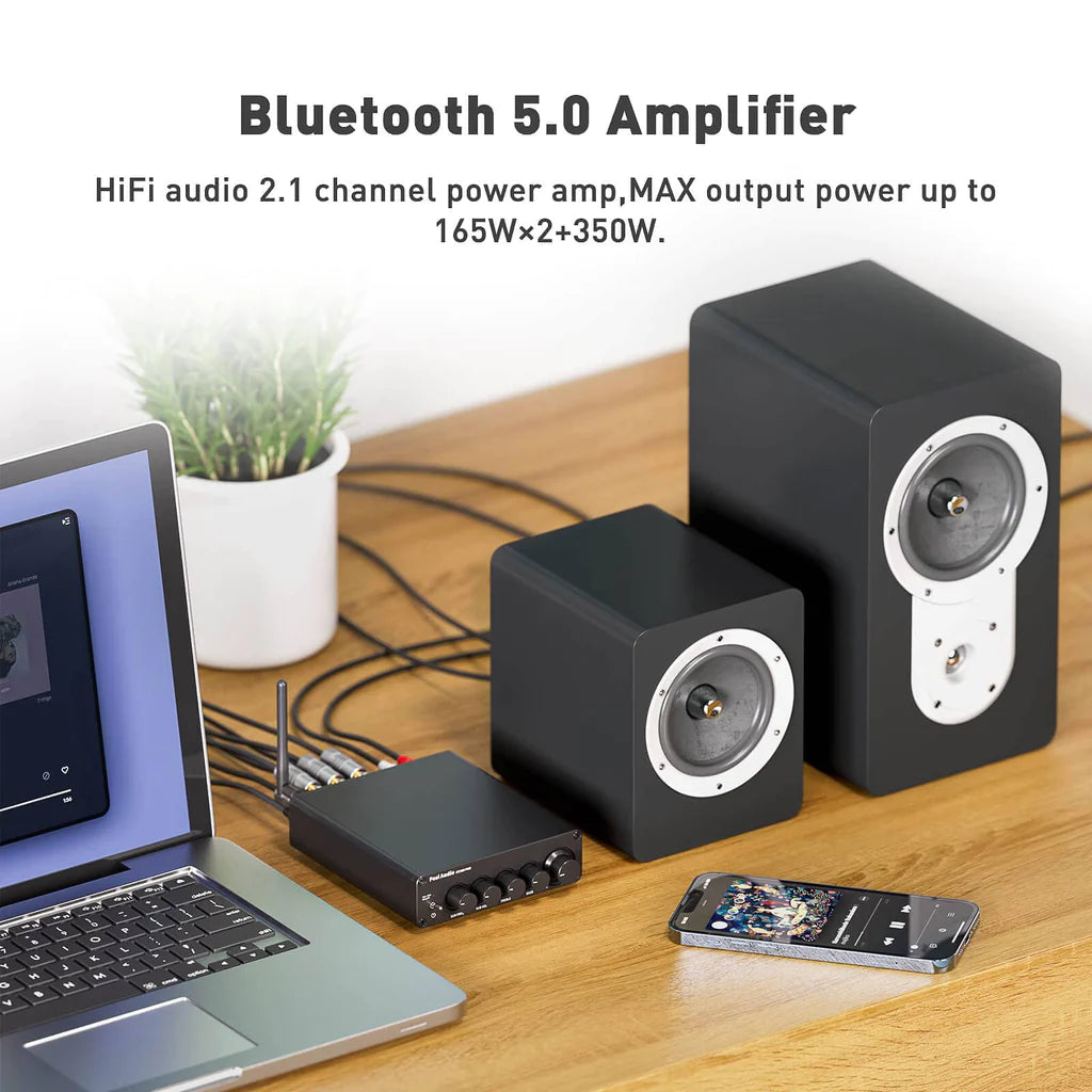 Fosi Audio BT30D PRO 2.1-Channel Bluetooth Power Amplifier For Speakers & Subwoofers - The Audio Store