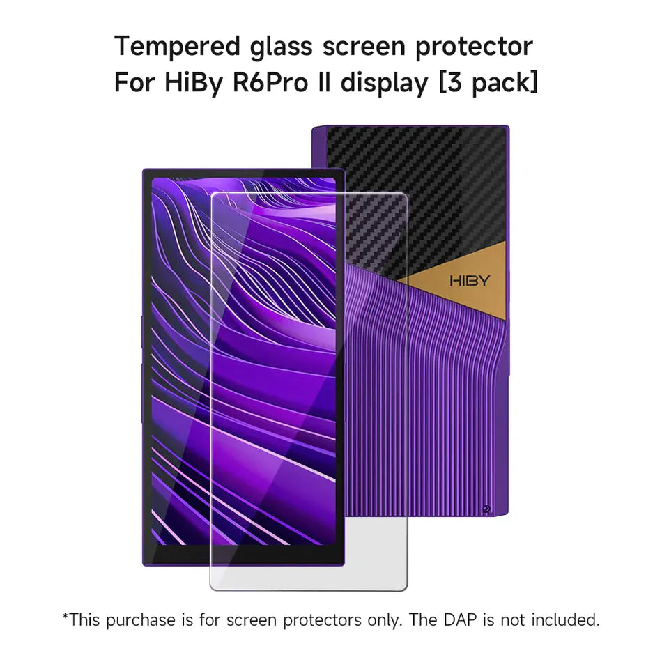 HiBy Tempered Glass Protector For R6 Pro II - Pack Of 3