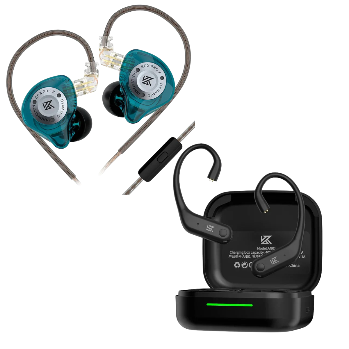 KZ EDX Pro X IEM & KZ AN01 ANC Enabled True Wireless Adapter