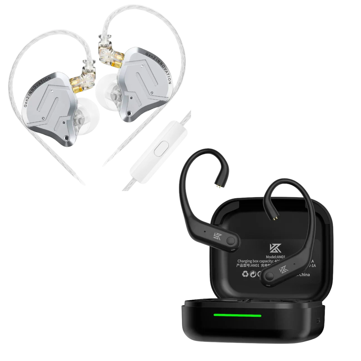 KZ ZSN PRO 2 IEM & KZ AN01 ANC Enabled True Wireless Adapter