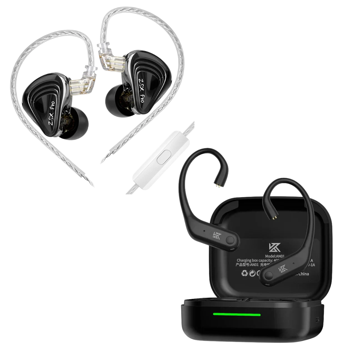 KZ ZSX PRO IEM & KZ AN01 ANC Enabled True Wireless Adapter