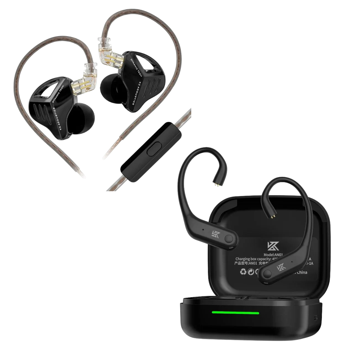 KZ ZVX PRO 2 IEM & KZ AN01 ANC Enabled True Wireless Adapter