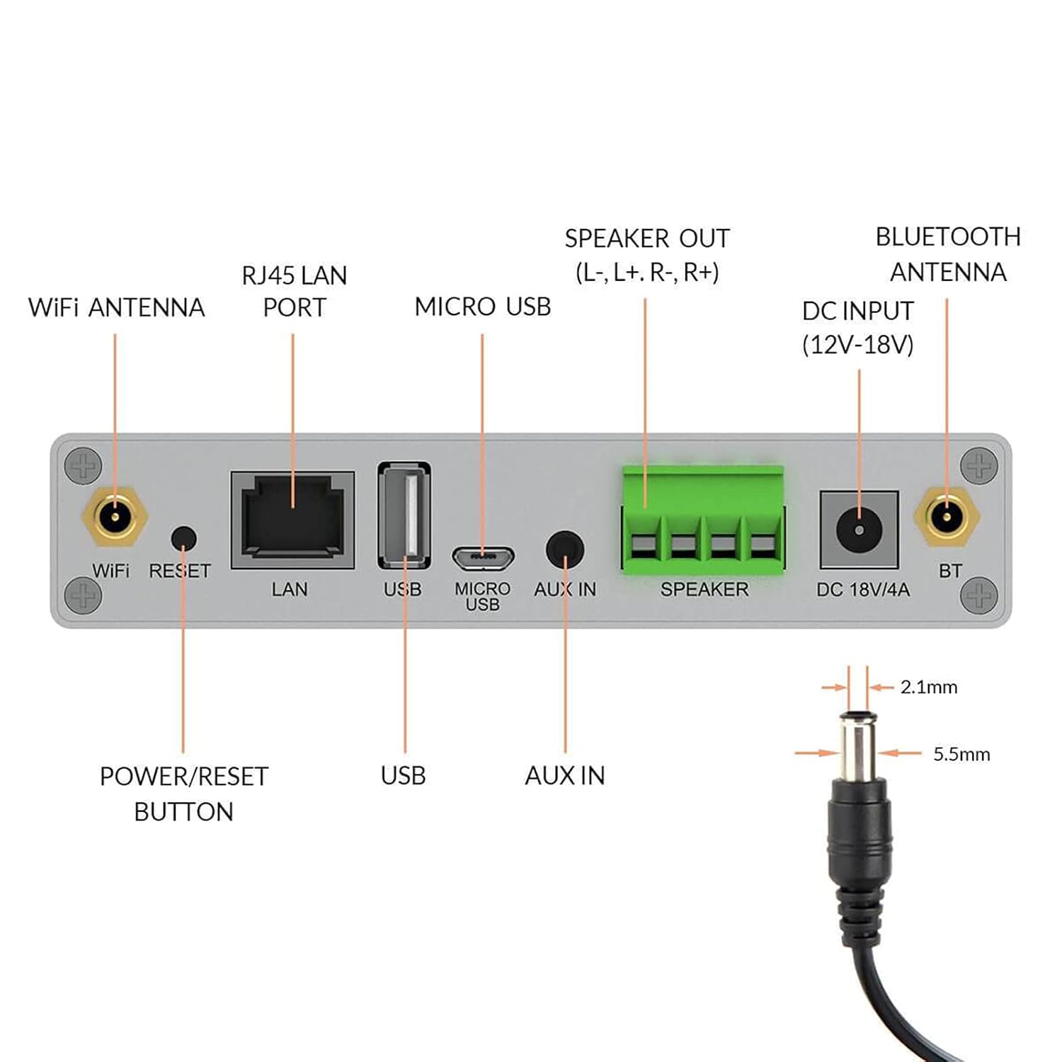 Arylic A30+ 30W x 2 WiFi Mini Stereo Amplifier for Speakers with Spotify, AirPlay, Multiroom - The Audio Store