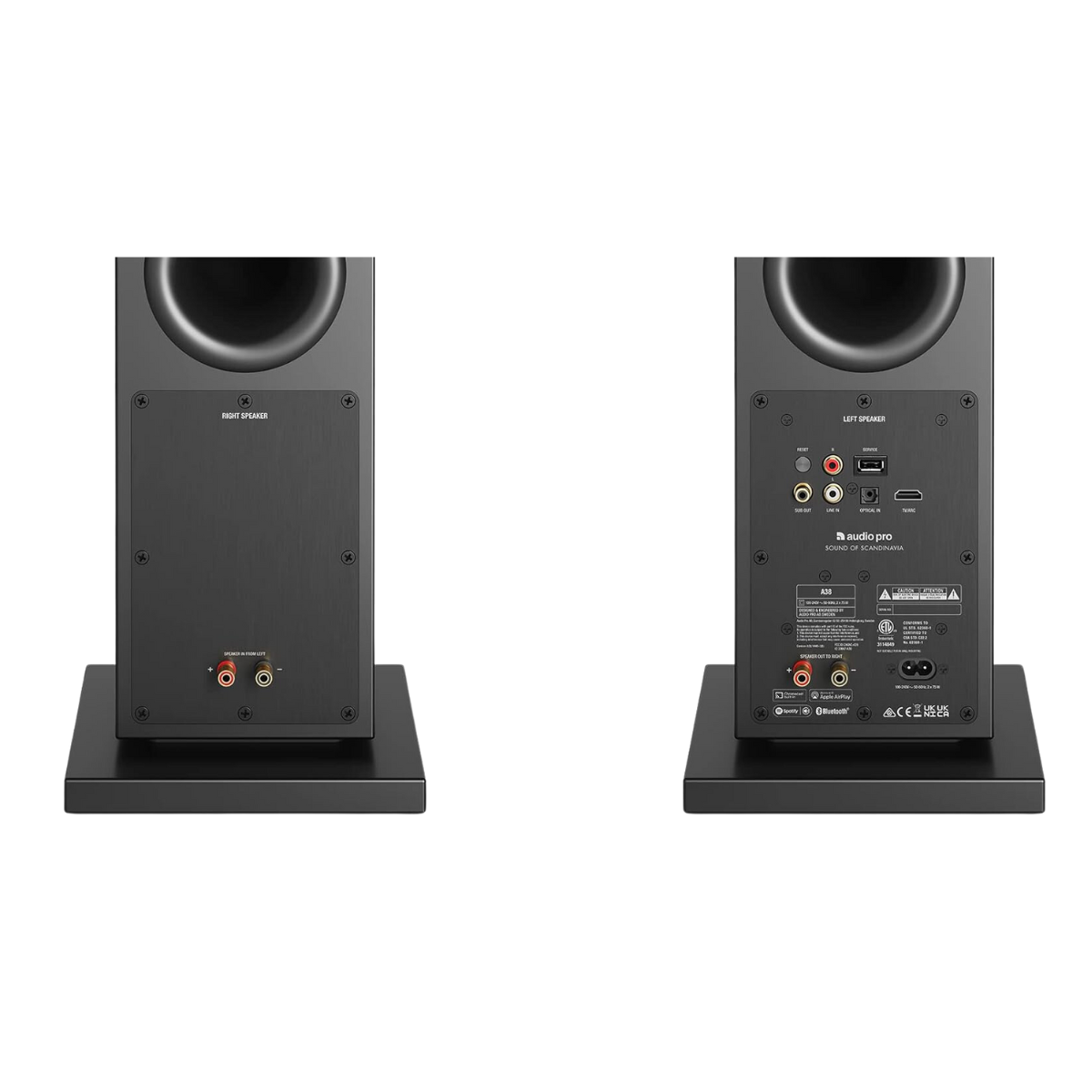 Audio Pro A38 Wireless & WiFi Floor Standing Speakers - The Audio Store