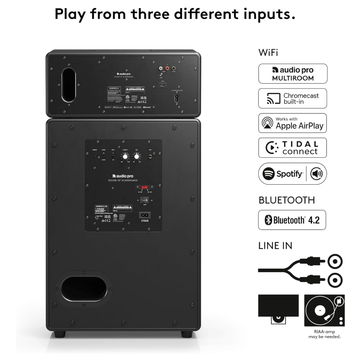 Audio Pro DRUMFIRE MKII Multi-Room Wireless & WiFi Speaker - The Audio Store