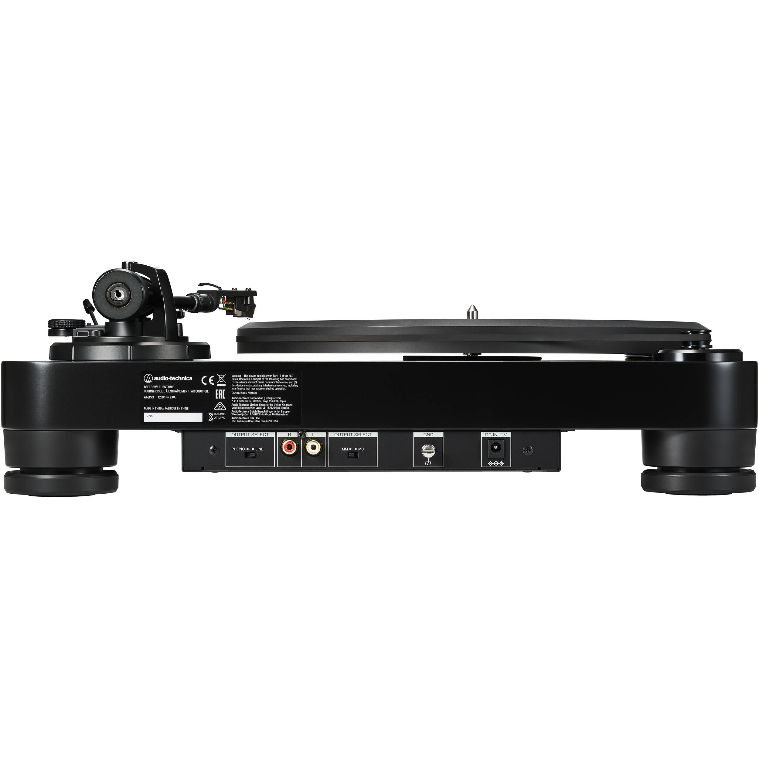 Audio-Technica AT-LP7X Fully Manual Belt Drive Turntable (33-1/3 RPM, 45 RPM)