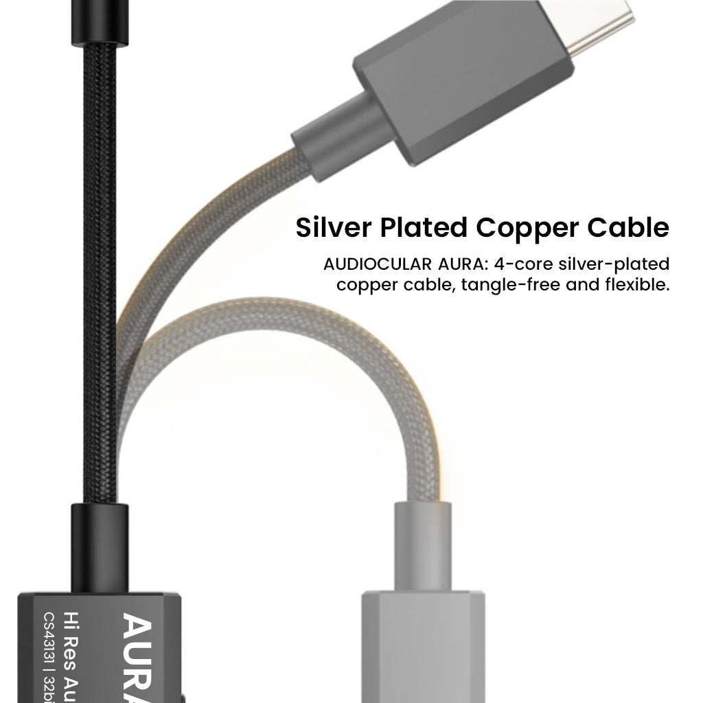 AUDIOCULAR AURA Hi-Res Portable DAC Dongle CS43131 + SGM8262 Amp