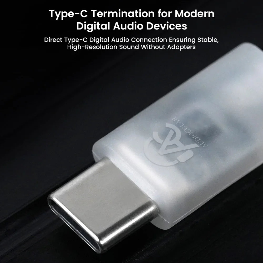AUDIOCULAR C18 Type-C Cable with In-Built DAC Chip & Microphone for IEMs