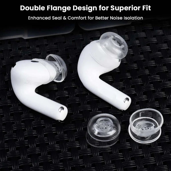 AUDIOCULAR DuoFit Double Flange Silicone Eartips for Airpods 3 & 4