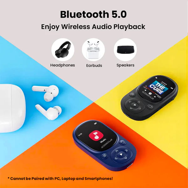 AUDIOCULAR M11 Bluetooth Portable MP3 Music Player with Clip - The Audio Store