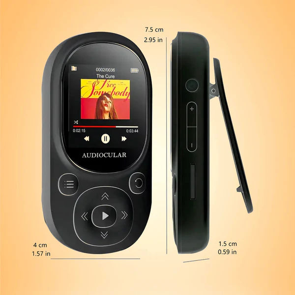 AUDIOCULAR M11 Bluetooth Portable MP3 Music Player with Clip - The Audio Store