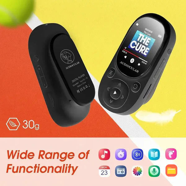 AUDIOCULAR M11 Bluetooth Portable MP3 Music Player with Clip - The Audio Store