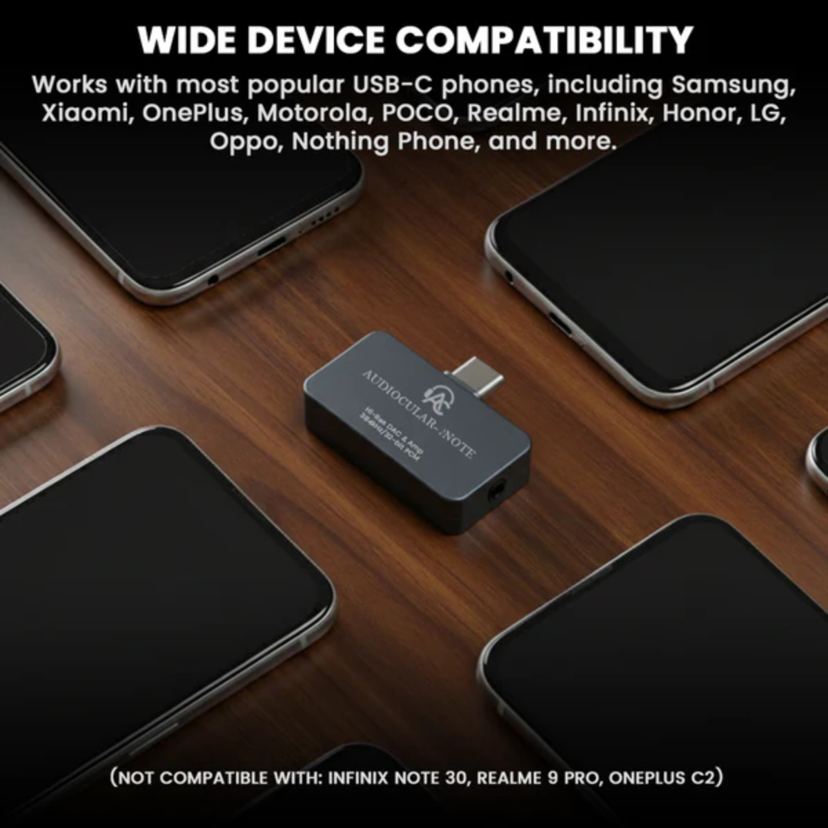 AUDIOCULAR Note Hi-Res Portable DAC Dongle KT02H20 DAC + OPA97220 AMP