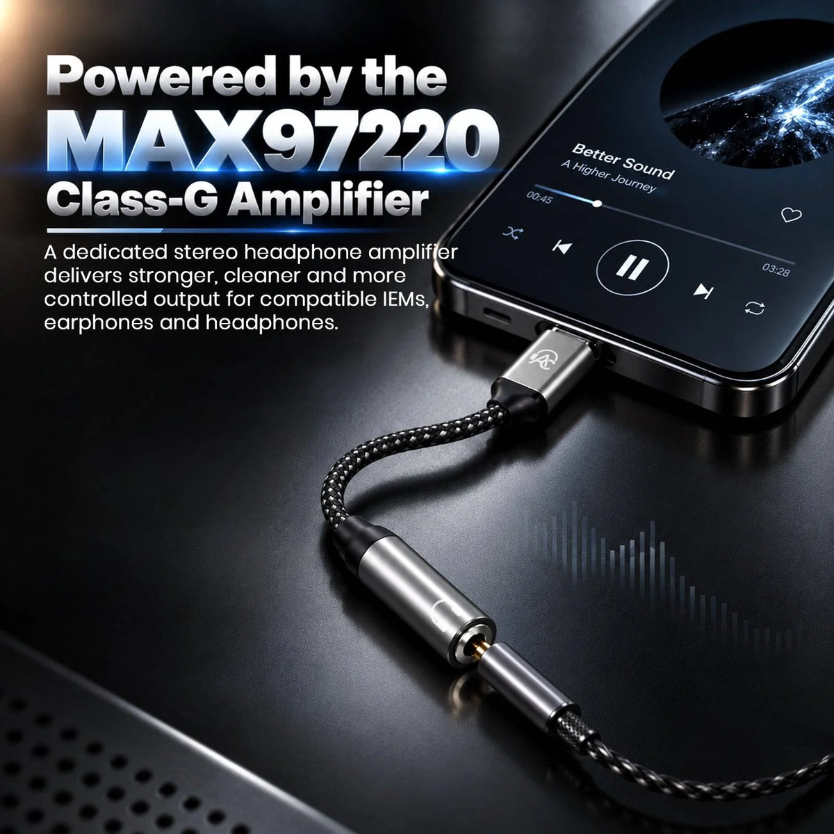 AUDIOCULAR Note-S KT0231H+MAX97220 Type-C to 3.5mm Portable DAC & Amp