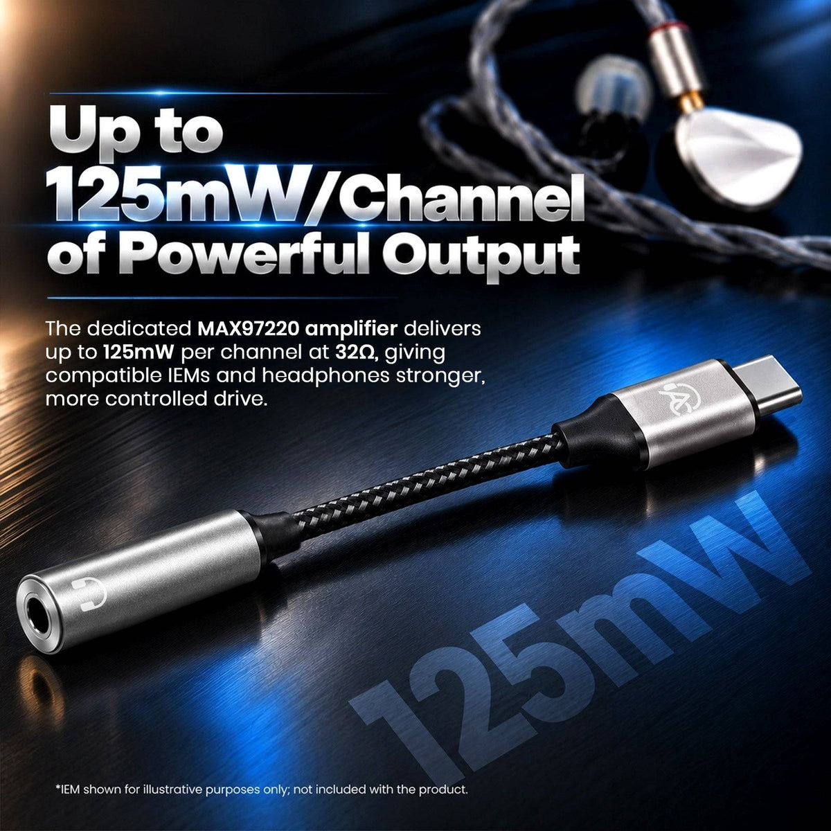 AUDIOCULAR Note-S KT0231H+MAX97220 Type-C to 3.5mm Portable DAC & Amp