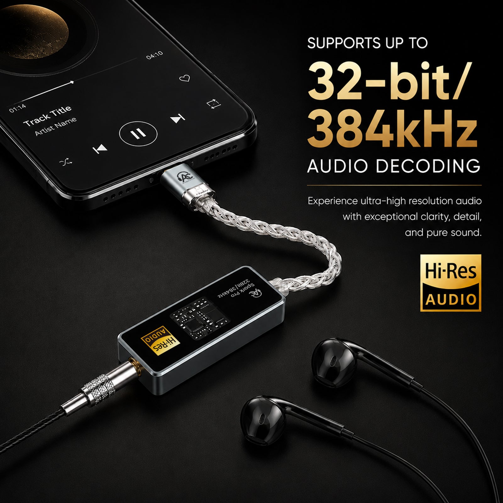 AUDIOCULAR SPARK Pro Hi-Res Portable DAC Dongle CX31993