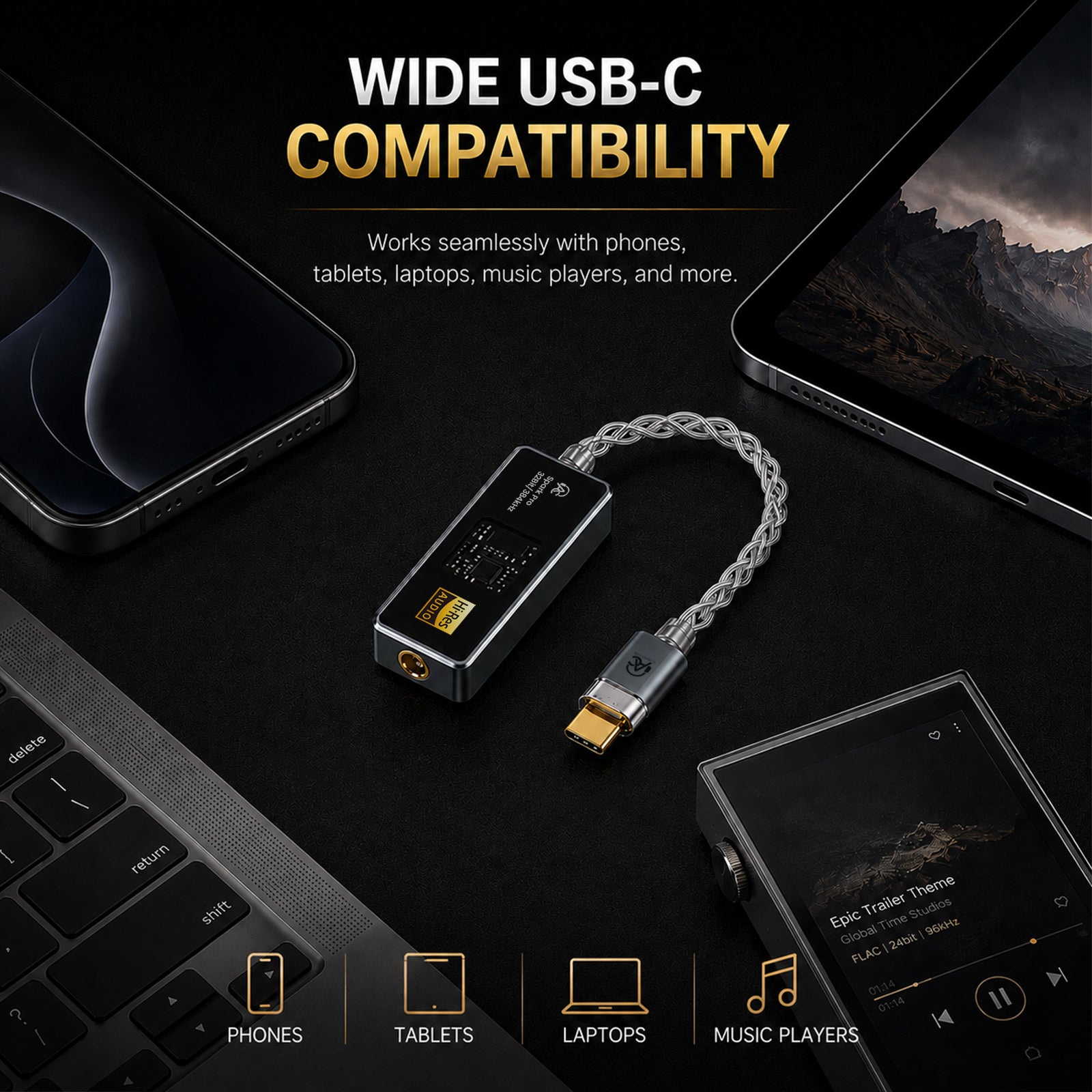 AUDIOCULAR SPARK Pro Hi-Res Portable DAC Dongle CX31993