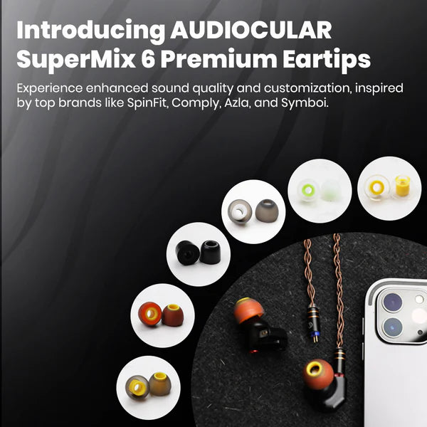 AUDIOCULAR SuperMix 6 Hybrid Premium Eartips for IEMs - The Audio Store