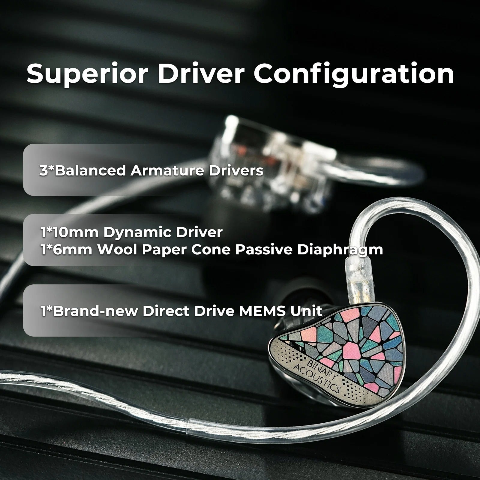 Binary EP321 MEMS Tribrid IEM – World's First Direct Drive MEMS