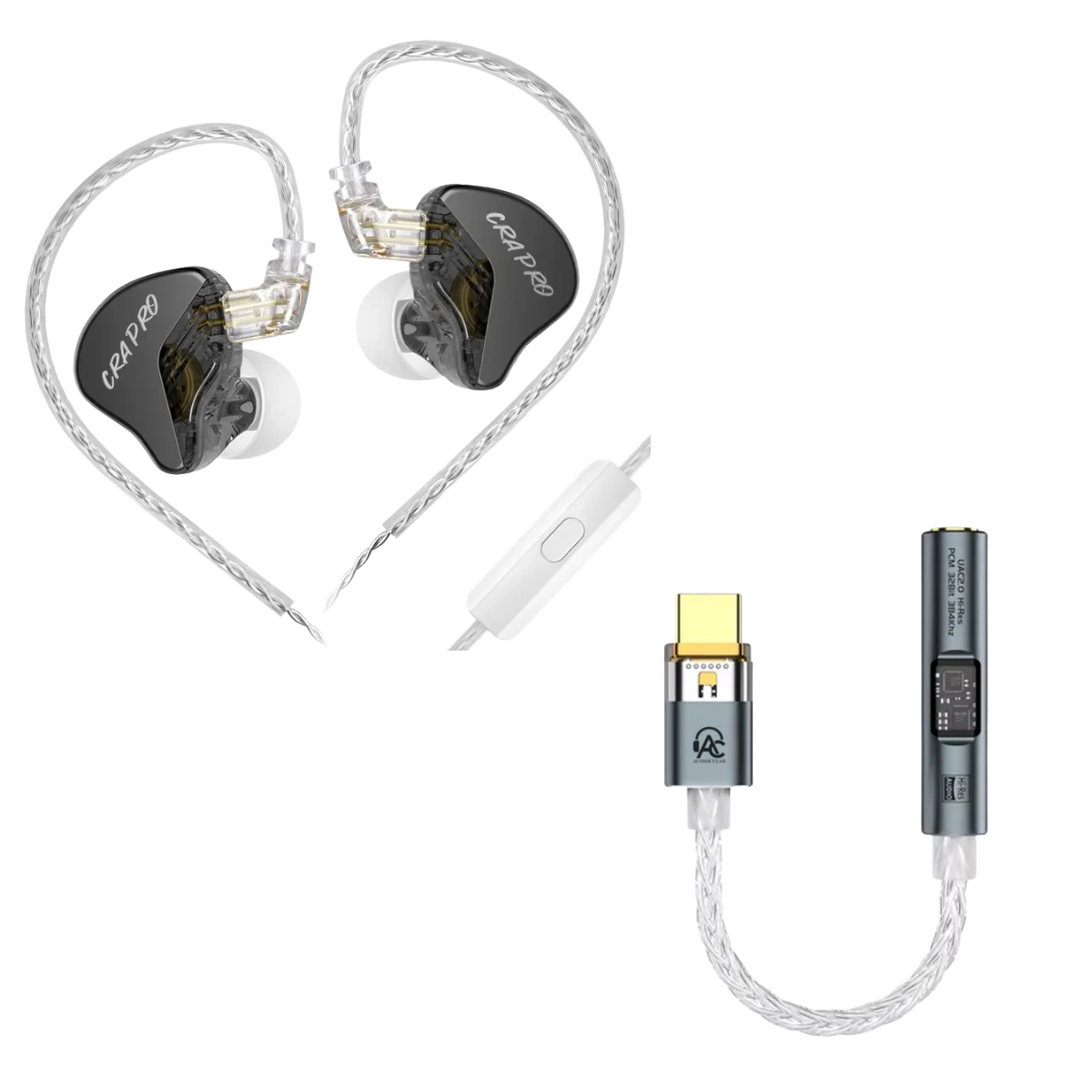 CCA CRA Pro IEM With Mic & Audiocular Spark DAC