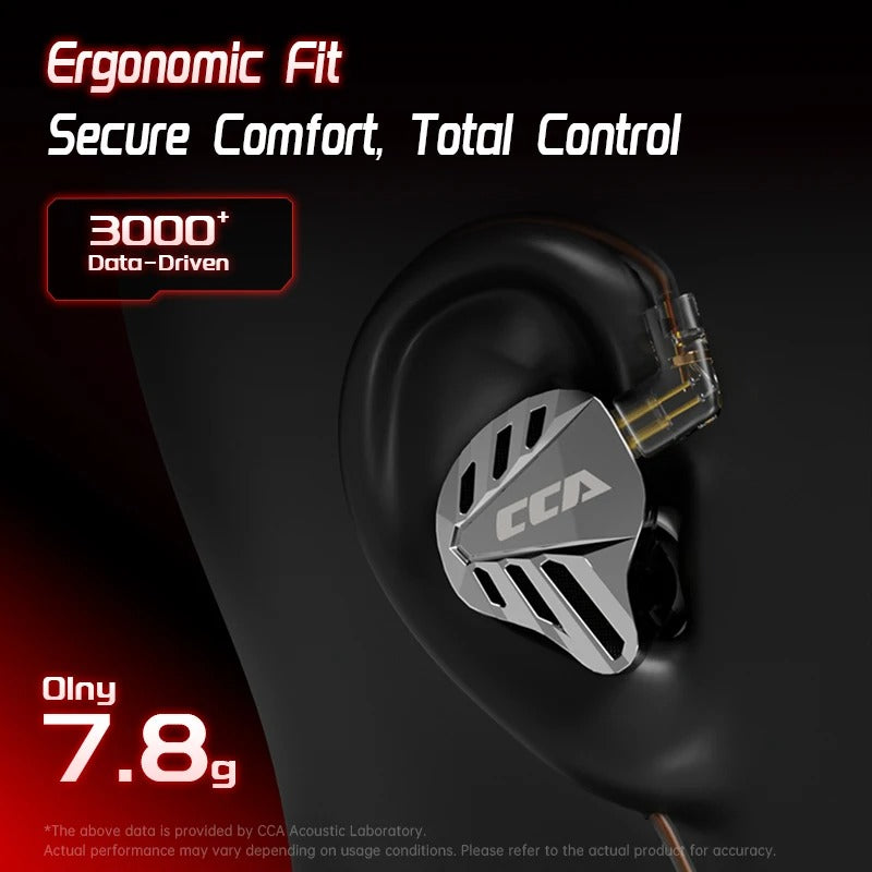 CCA Falcon Dual Dynamic Driver Gaming IEM With Mic