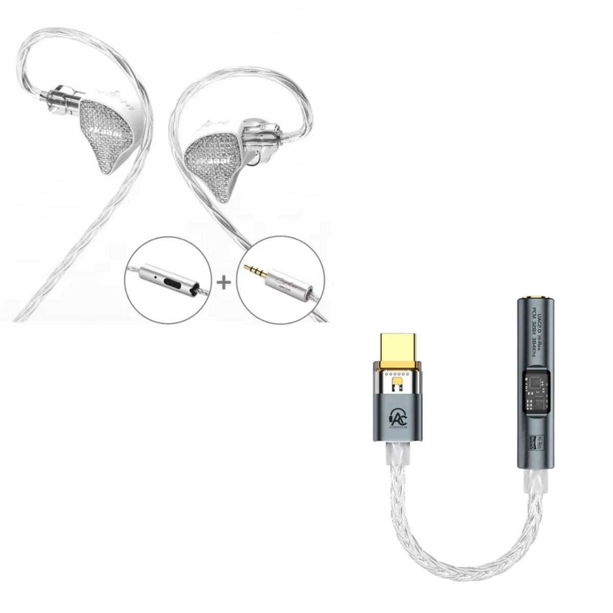EarAcoustic x Zkaaai Cipher IEM With Mic & Audiocular Spark DAC