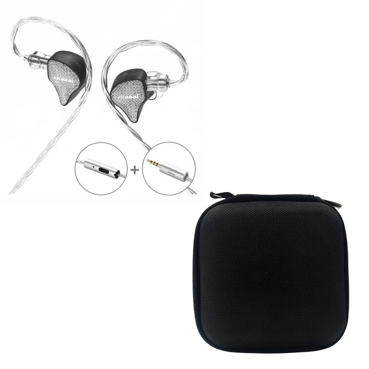 EarAcoustic x Zkaaai Cipher IEM With Mic & EarAudio Carry Case