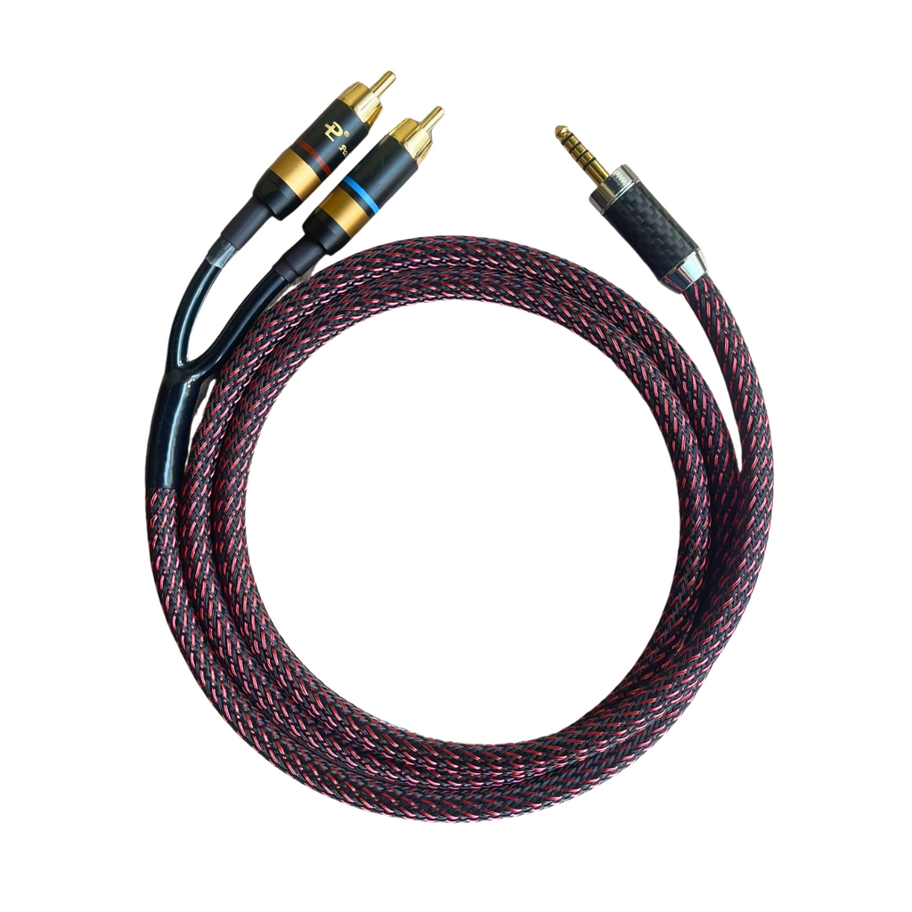 Dual Rca EarAudio Premium Dual RCA To 4.4mm Male Interconnects Cable