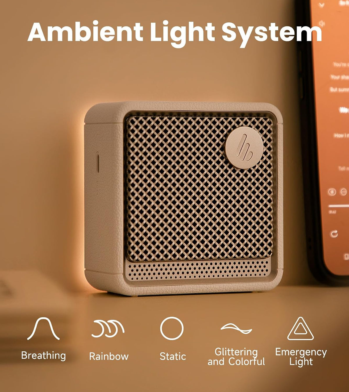 Edifier ES20 Portable Bluetooth Speaker with IP67 Waterproof & Ambient Lights