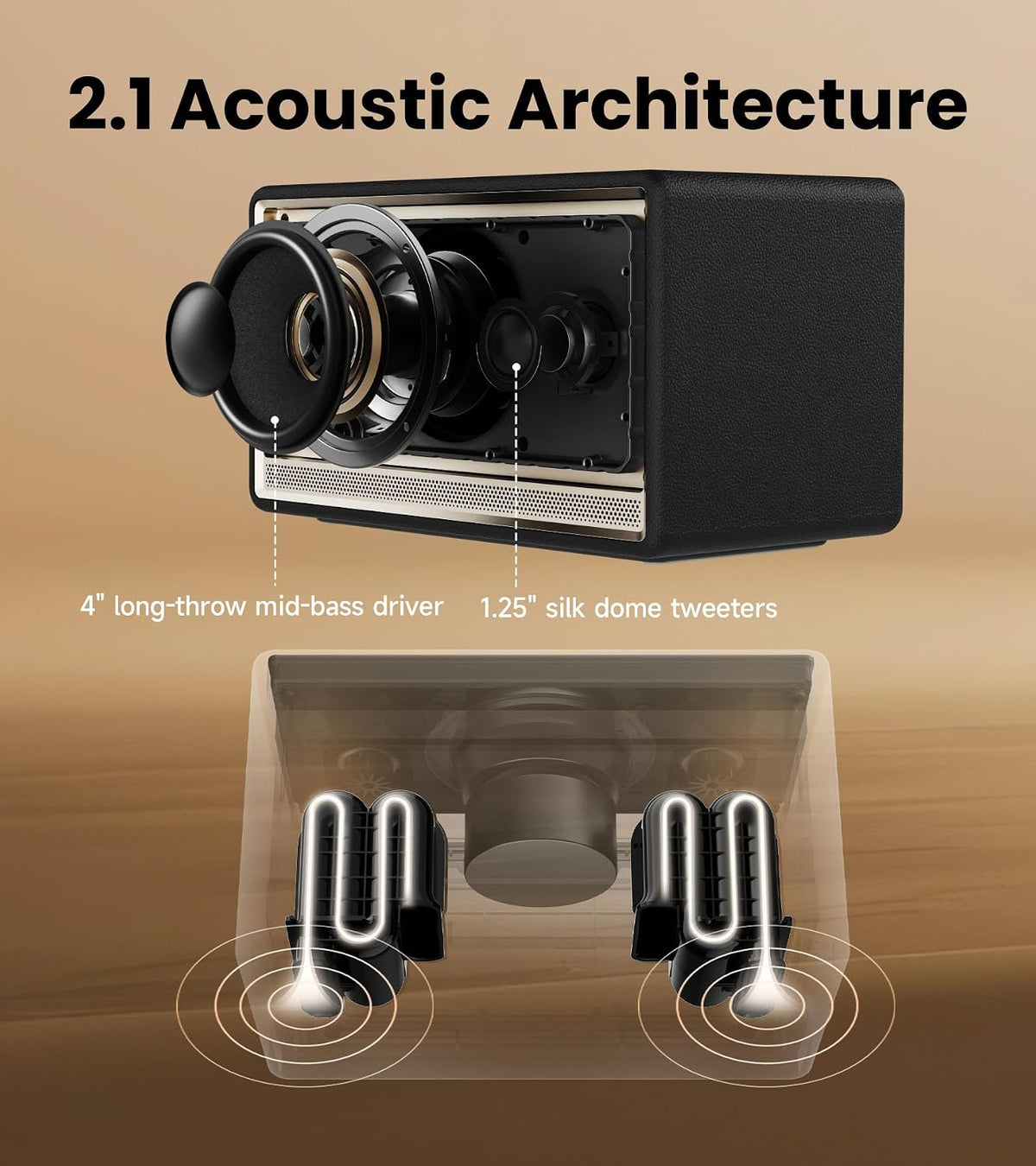 Edifier ES300 Wireless Tabletop Speaker with AirPlay 2, Hi-Res Audio & Ambient Lights