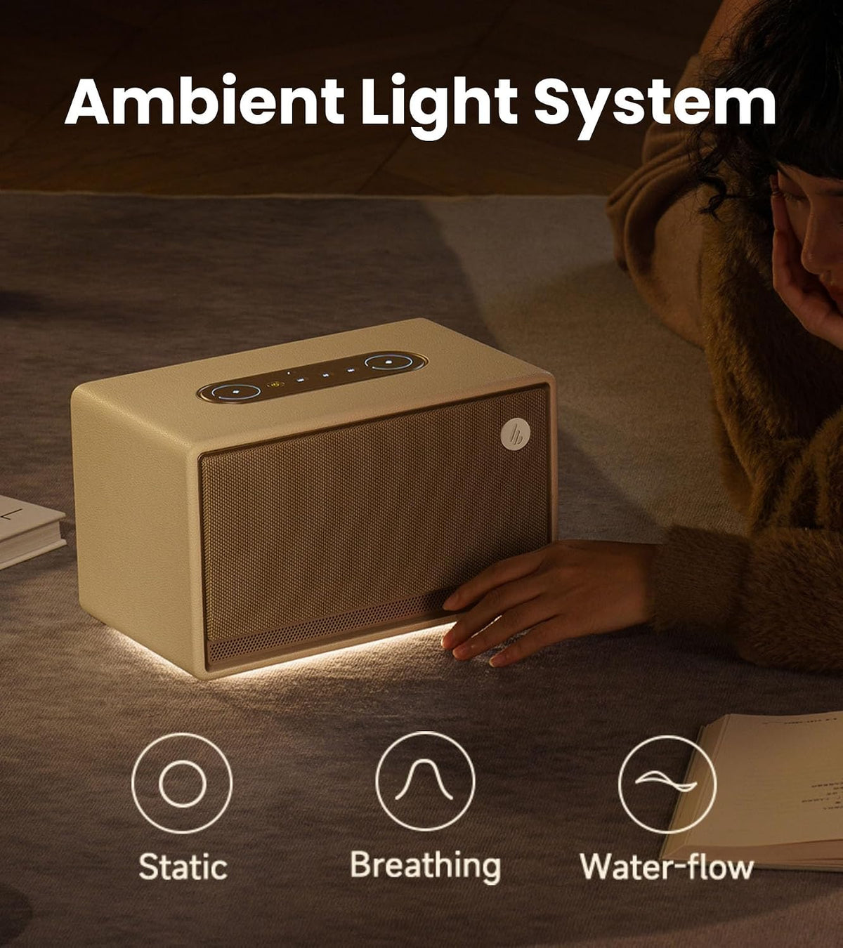Edifier ES300 Wireless Tabletop Speaker with AirPlay 2, Hi-Res Audio & Ambient Lights